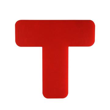 安赛瑞 重载型5S管理地贴（T型）红色，工厂5S运动管理地贴标识，车间地面区域定位标贴 10945