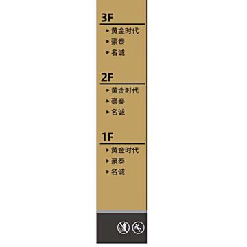 粤全识 电梯楼层指引楼层信息 550mm×50mm
