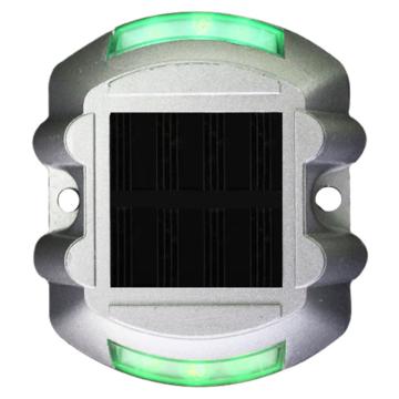 安赛瑞 太阳能LED道钉，交通设施道路轮廓标，引导警示路标，频闪，绿色 1H01788