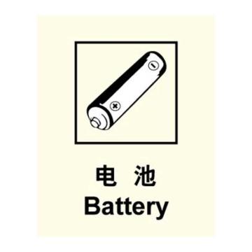 嘉辽 环保可回收标识-电池，自粘性乙烯，150×200mm EBSS1905