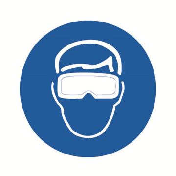 安赛瑞 GB安全警示标签-必须佩戴遮光护目镜，Ф50mm 32635