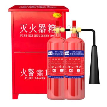 蓝消 二氧化碳灭火器套装，600*390*200mm 套装-MT/BE2*2-碳钢1.2mm