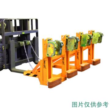 鹰力 叼扣式重型四油桶八夹具载重（Kg）：2000，叉车专用属 鹰力DG2000B