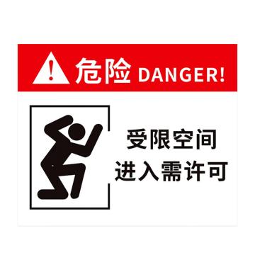 SAFEWARE 职业病危害告知卡危险受限空间进入 40*50cmPVC塑料板 EA100732