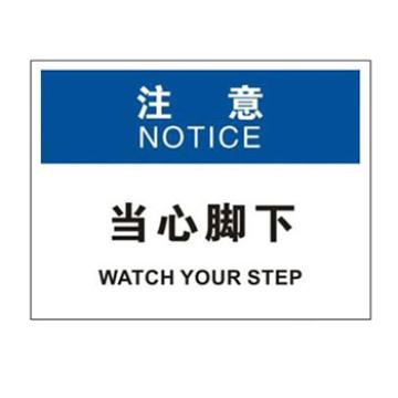Blive 滑倒坠落当心标识-当心脚下，1mm铝板，250×315mm BL-AL-32101