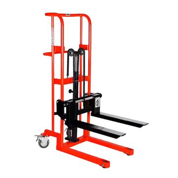 力拓中用 小堆高车升级款，载重(KG)：400KG，升高(M)：1.6，万向轮货叉长度645mm SWC40160