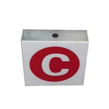 卡威 电力相序牌小号折边C铝板反光膜，红底白字 KVSI0951
