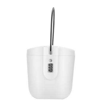 罕码 便携式钢丝绳密码桶盒，白色 HMLK3136-01