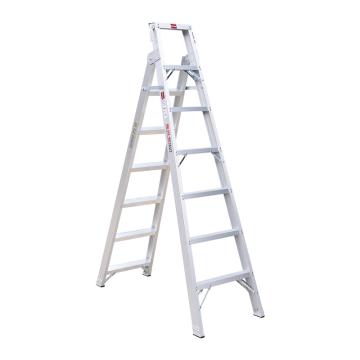 中消安 铝合金7步两用梯人字高度2150mm，单梯高度3800mm，最大宽度600mm，前后跨度1300mm，承重120kg LGPY-7