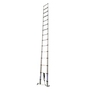 谦格 不锈钢可折叠伸缩型登高爬梯15步 伸直620×宽46.7cm 直梯DZT09