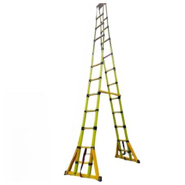 谦格 玻璃钢绝缘便携式可折叠伸缩登高爬梯梯长500×宽48cm 人字梯SRT07