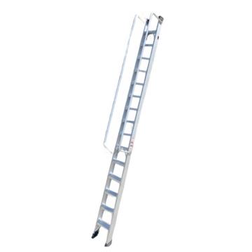 谦格 标准带钩单侧可折叠带扶手型登高爬梯工程梯长480×宽43cm层高390-435cm 铝GLT11