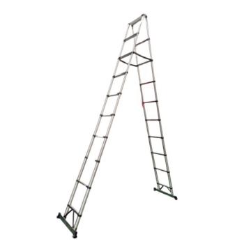 谦格 不锈钢可折叠伸缩型登高爬梯11+11步 A字高400×宽49cm 人字梯HGT04