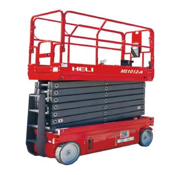 合力 10米自行剪叉式高空作业平台24V/235Ah铅酸电池，整机重量2900kg，最大平台高度10m，实心胎 MS1012-A