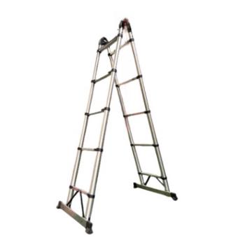 谦格 不锈钢可折叠伸缩型登高爬梯A字高180×伸直420×宽45.5cm 多功能ZRT02