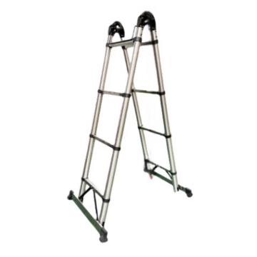 谦格 不锈钢可折叠伸缩型登高爬梯A字高150×伸直340×宽45.2cm 多功能ZRT01