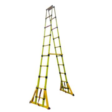 谦格 玻璃钢绝缘便携式可折叠伸缩登高爬梯梯长400×宽48cm 人字梯SRT05