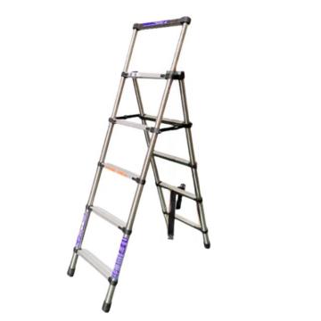 谦格 不锈钢可折叠伸缩型登高爬梯4+5步梯 A字高110×宽47.5cm 人字梯GRT01