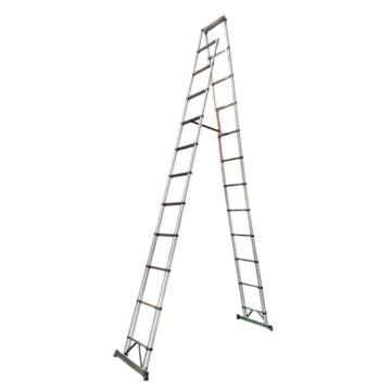 谦格 不锈钢可折叠伸缩型登高爬梯13+13步 A字高480×宽49cm 人字梯HGT06