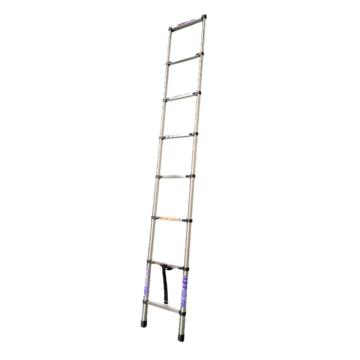 谦格 不锈钢可折叠伸缩型登高爬梯8步 伸直300×宽44.3cm 直梯DZT01