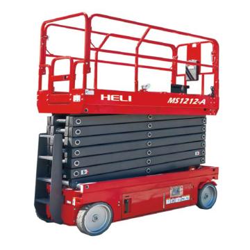 合力 12米自行剪叉式高空作业平台24V/235Ah铅酸电池，整机重量3245kg，最大平台高度12m，实心胎 MS1212-A