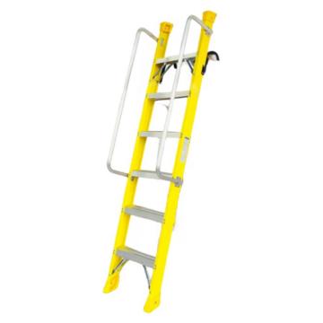 谦格 标准带钩单侧可折叠带扶手型登高爬梯工程梯长210×宽43cm层高156-174cm 钢GLT19