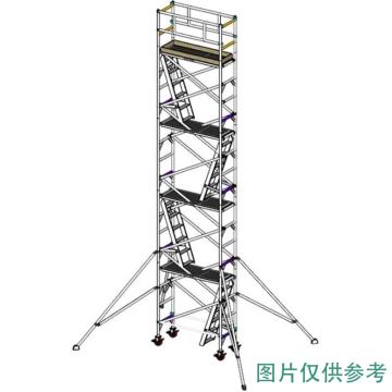 英司腾 铝合金脚手架单宽斜爬梯焊接型，平台高度8.2m，工业级承重900KG SPAN500W-S2I-8