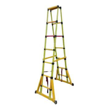 谦格 玻璃钢绝缘便携式可折叠伸缩登高爬梯梯长250×宽43cm 人字梯SRT02