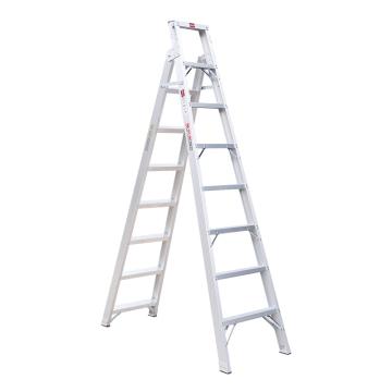 中消安 铝合金8步两用梯人字高度2430mm，单梯高度4400mm，最大宽度640mm，前后跨度1430mm，承重120kg LGPY-8