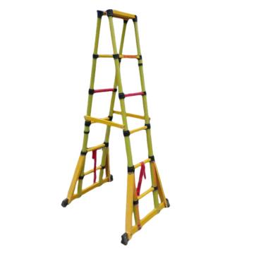 谦格 玻璃钢绝缘便携式可折叠伸缩登高爬梯梯长200×宽43cm 人字梯SRT01