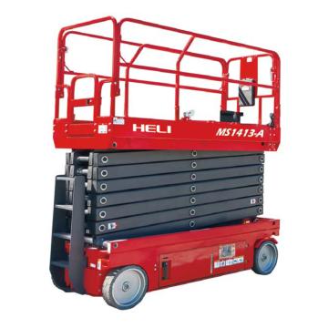 合力 14米自行剪叉式高空作业平台24V/235Ah铅酸电池，整机重量3345kg，最大平台高度13.7m，实心胎 MS1413-A
