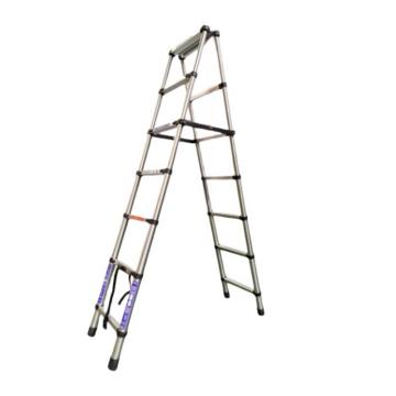 谦格 不锈钢可折叠伸缩型登高爬梯7+7步 A字高180×宽48cm 人字梯HGT01