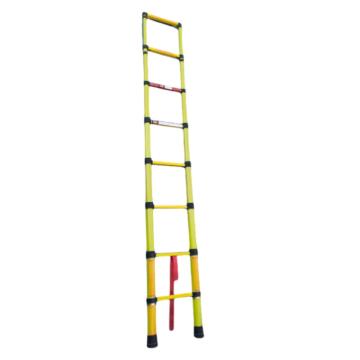 谦格 玻璃钢绝缘便携式可折叠伸缩登高爬梯伸直300×宽46cm 直梯JZT03