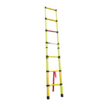 谦格 玻璃钢绝缘便携式可折叠伸缩登高爬梯伸直250×宽43cm 直梯JZT02