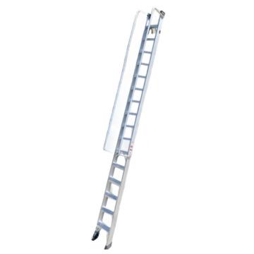 谦格 标准带钩单侧可折叠带扶手型登高爬梯工程梯长510×宽43cm层高416-464cm 铝GLT12