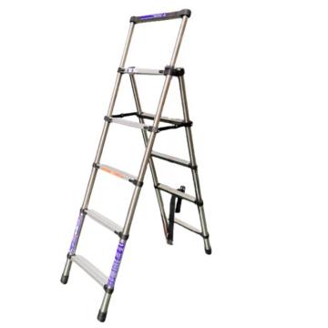 谦格 不锈钢可折叠伸缩型登高爬梯5+6步梯 A字高130×宽47.5cm 人字梯GRT02