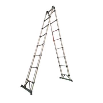 谦格 不锈钢可折叠伸缩型登高爬梯A字高310×伸直660×宽46.4cm 多功能ZRT05