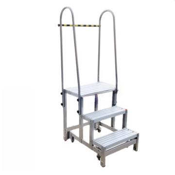 谦格 铝合金可拆卸带轮式移动登高爬梯平台平台高75×长60×宽40cm 非质量问题不退换 升降轮SJT02