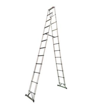 谦格 不锈钢可折叠伸缩型登高爬梯12+12步 A字高440×宽49cm 人字梯HGT05