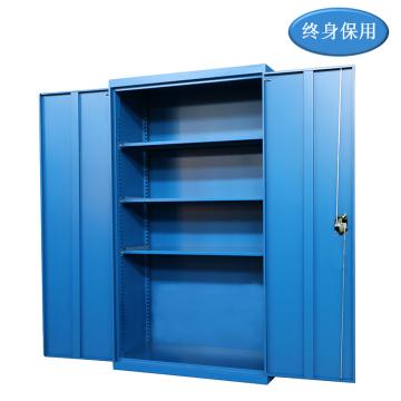 Raxwell 蓝色双开门置物柜(三层板)尺寸(长×宽×高mm):1000×500×1800 RHST0019