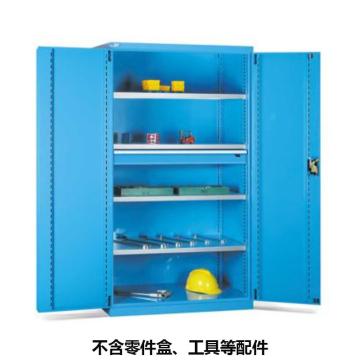 位邦 储物柜1023×550×1800mm，蓝色，对开钢门柜，4层层板，1抽屉 77.6401.02