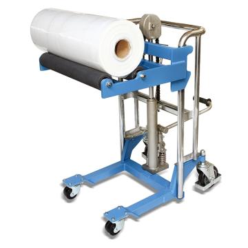 Raxwell 400kg卷筒工位车，高度220-1200mm，滚轮间距120，PU轮 RHMC0079