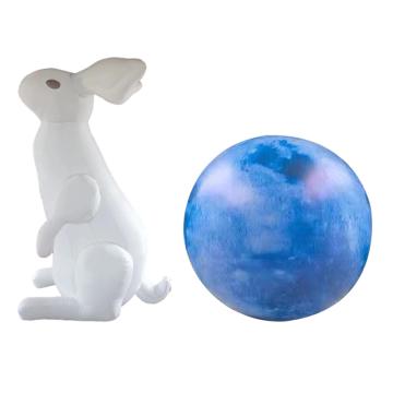 功成狮 月球兔子气模HFYQTZQM-01，4米月球+3米站立兔子，含灯含风机 GUFD0122