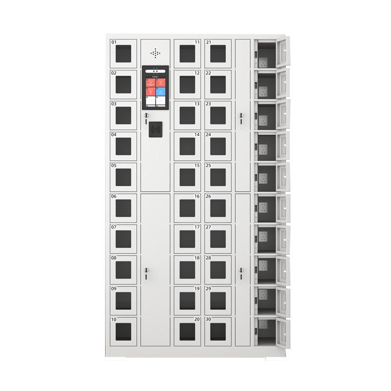 京图尚冠 智能手机柜40门可充电人脸识别+刷卡灰白色1000*400*1800mm TD587