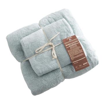 無印良品 毛浴巾组合微米瞬吸水（毛巾*1条，浴巾*1条） MUJI-XJ23-02