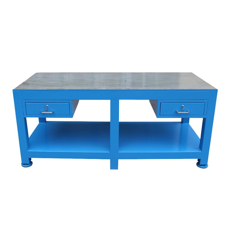京图尚冠 重型模具工作台蓝色二抽，1500*1000*800mm，台面16mm厚，承重4t TF203