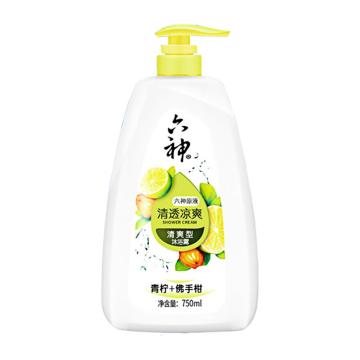 六神 清透凉爽沐浴露 青柠+佛手柑 750ml