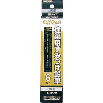 TAJIMA/田岛 建筑用铅笔 超硬质（4H）6支装【海外现货】 KNE64H