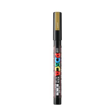 UNI 三菱POSCA马克笔1.0mm海报广告记号笔（10支/盒） PC-3M金色