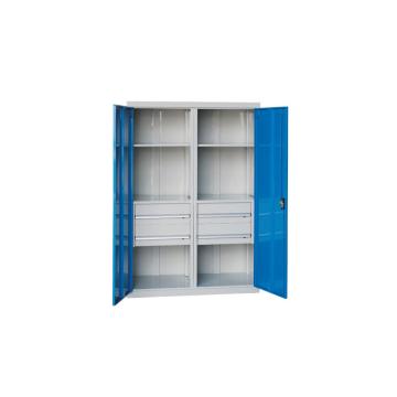 锐德 2层层板铁门型置物柜外形尺寸(mm):1200W×600D×1800H C126018D22